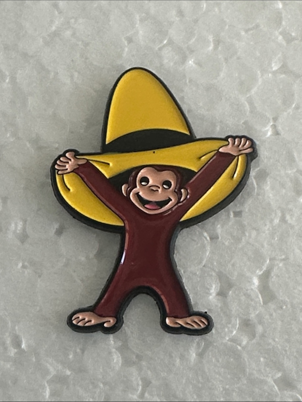 Curious George Yellow Hat Enamel Pin - Kids Accessories